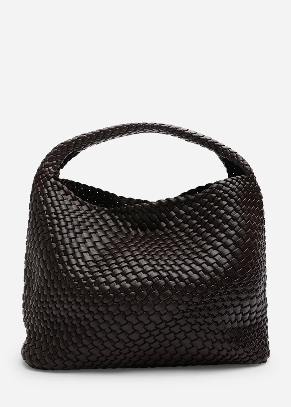 Where’s That From Stone Dark Brown PU Weave Shoulder Bag - One Size Image 2