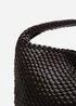 Where’s That From Stone Dark Brown PU Weave Shoulder Bag - One Size Image 4