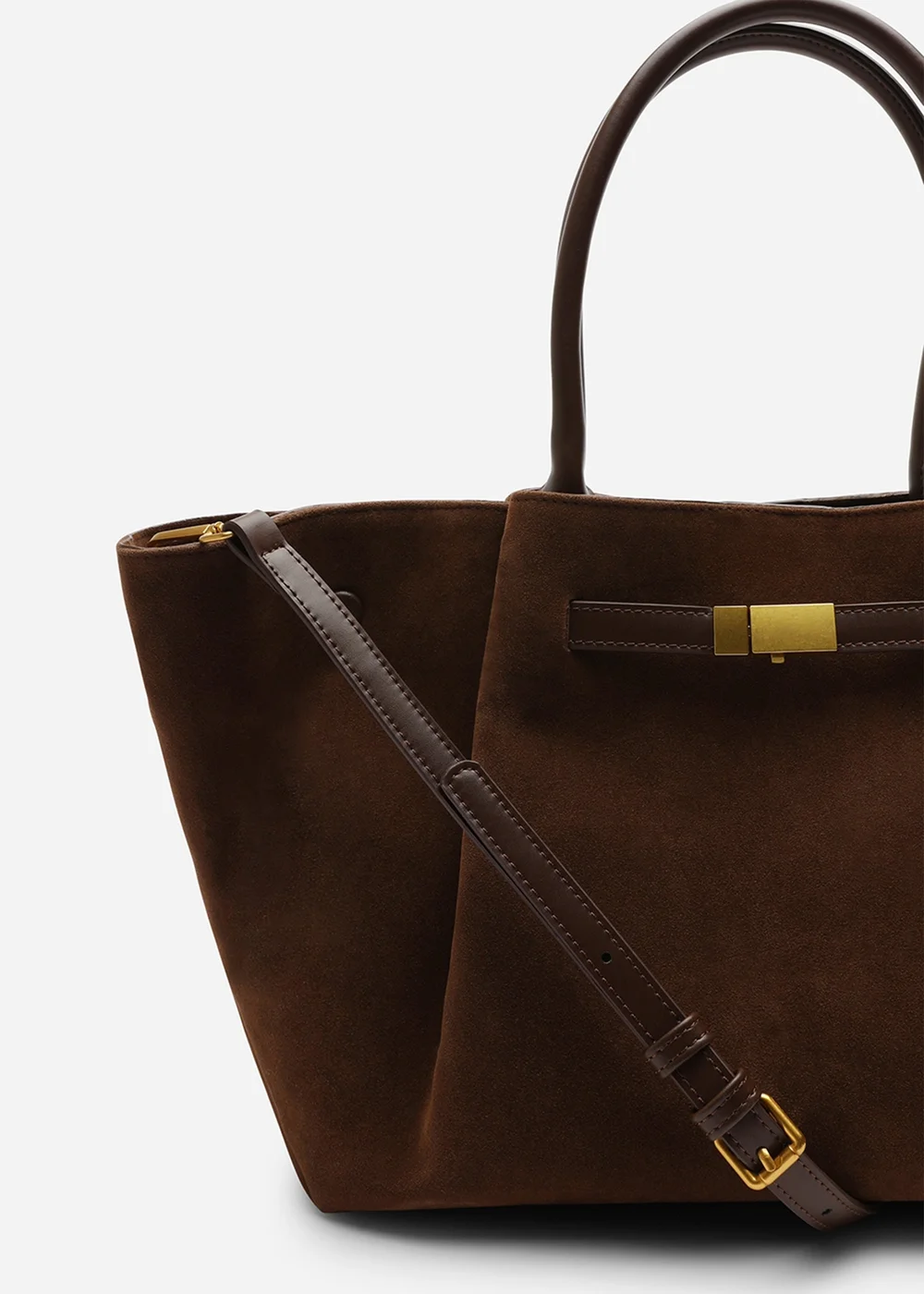 Where’s That From Dove Brown Faux Suede Tote Bag - One Size Image 3