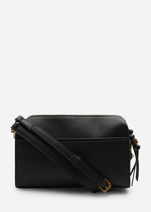 Where's That From Womens Dune Black Faux Leather Structured Mini Shoulder Bag - One Size Image 3