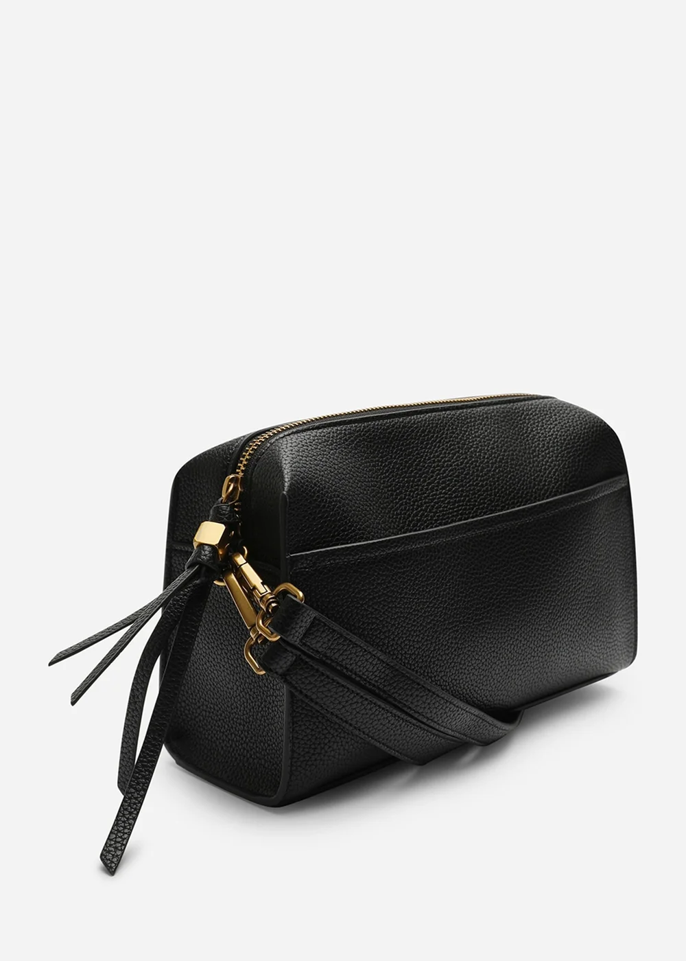Where's That From Womens Dune Black Faux Leather Structured Mini Shoulder Bag - One Size Image 2