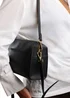 Where's That From Womens Dune Black Faux Leather Structured Mini Shoulder Bag - One Size Image 5