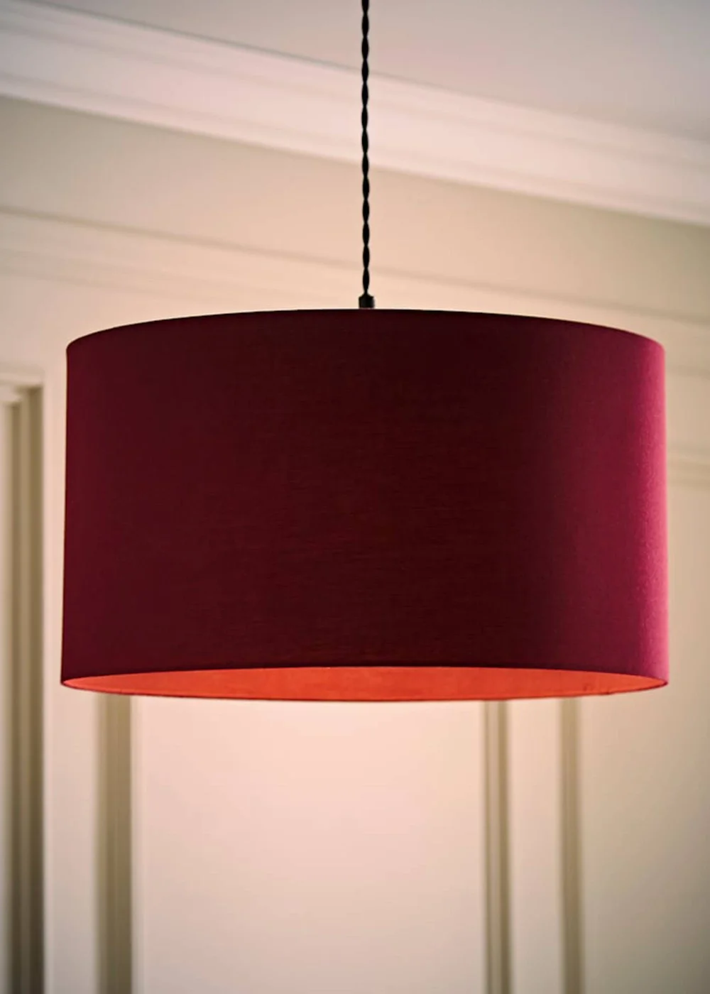 ValueLights Large Easy Fit Lampshade Plum Light Shade - Medium Image 1