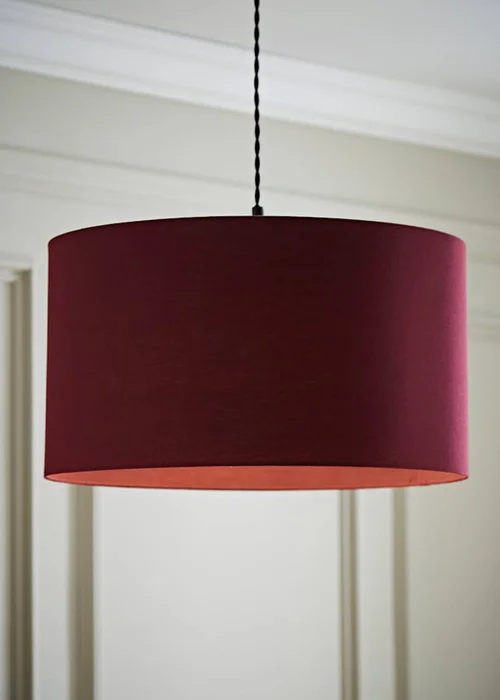 ValueLights Large Easy Fit Lampshade Plum Light Shade - Medium Image 2