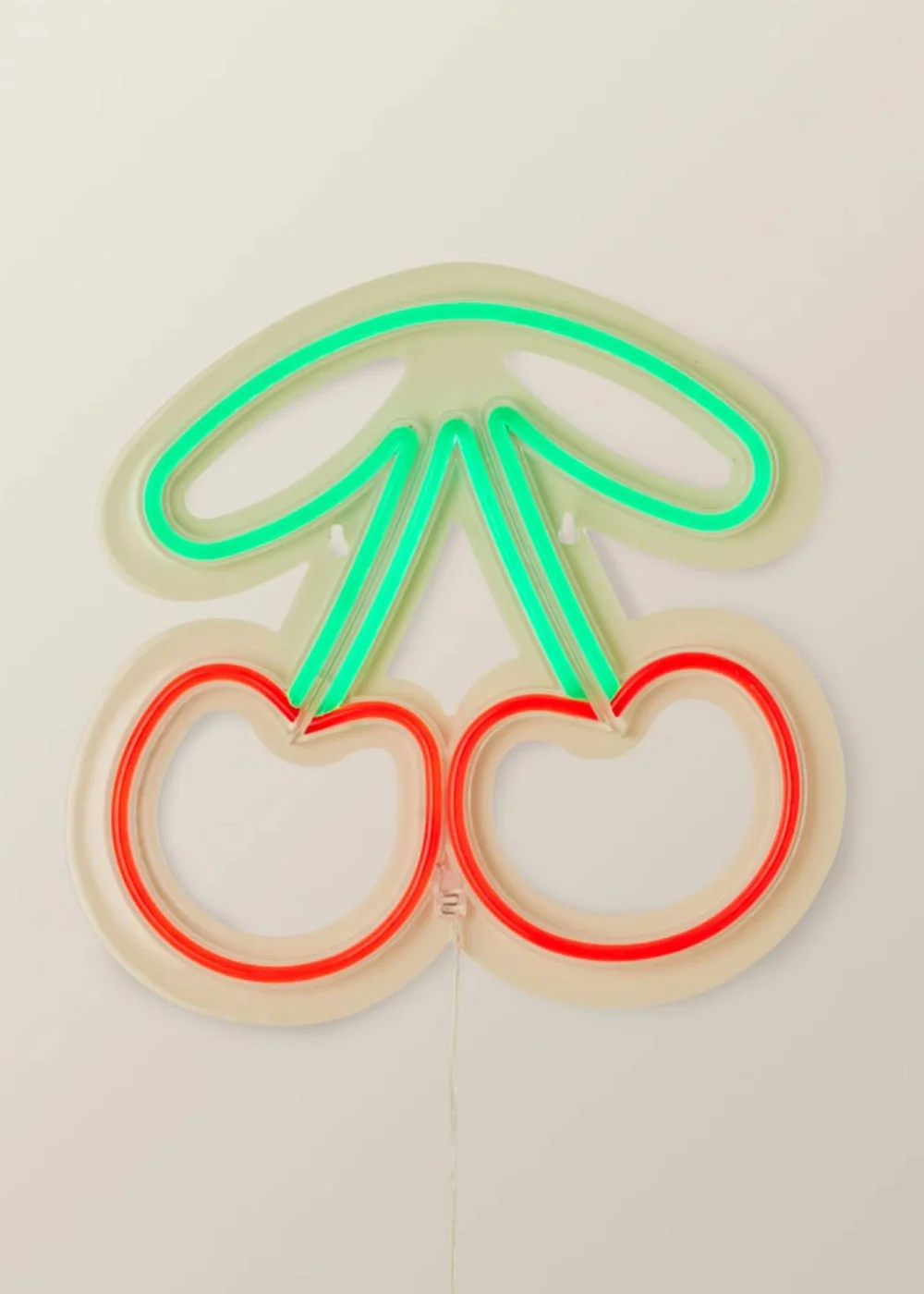 ValueLights Neon Red Cherry Wall Light Integrated LED Novelty Light - One Size Image 2