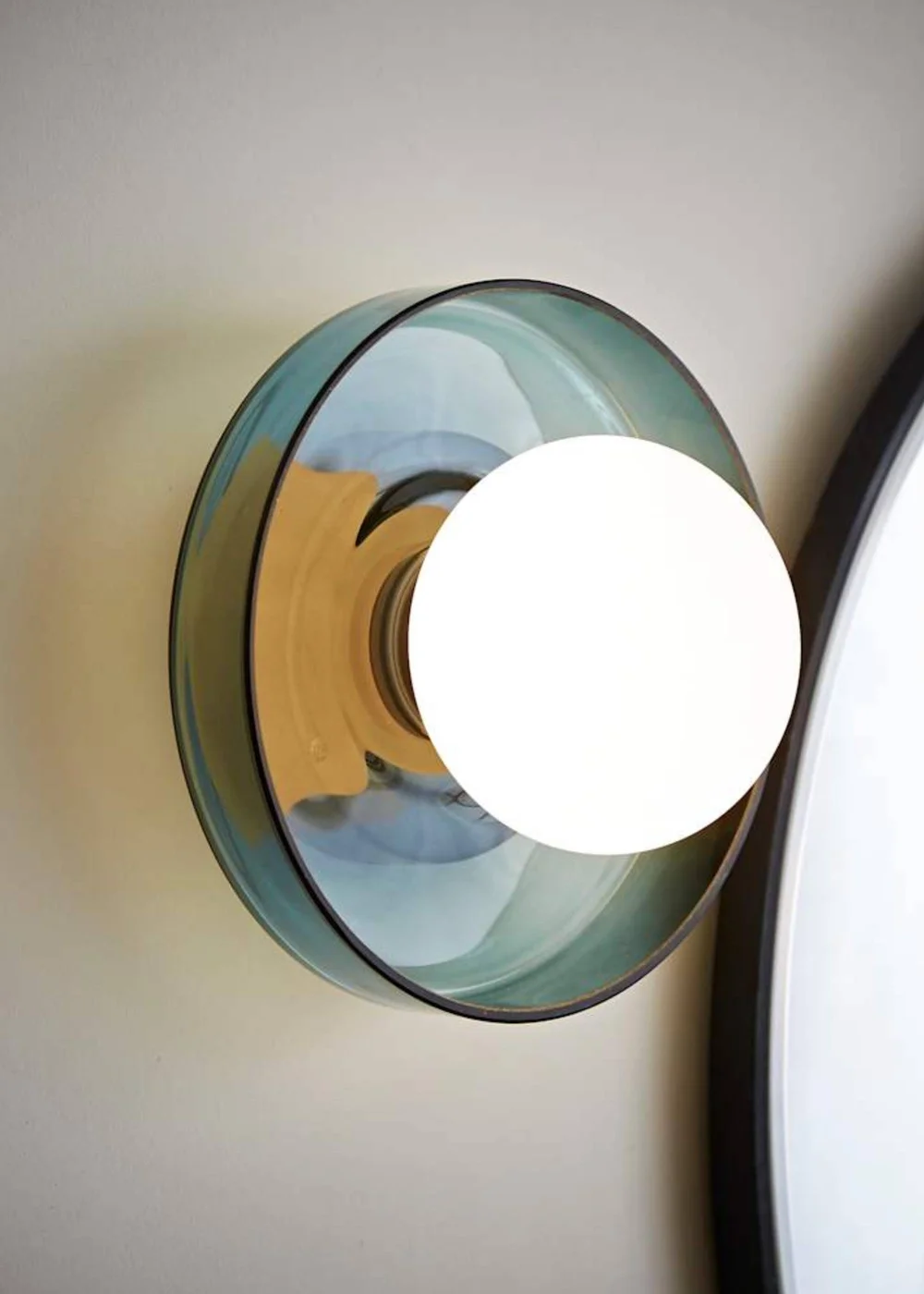 ValueLights Newbury Green Bathroom Wall Light Fitting Frosted Glass Shade IP44 - One Size Image 1