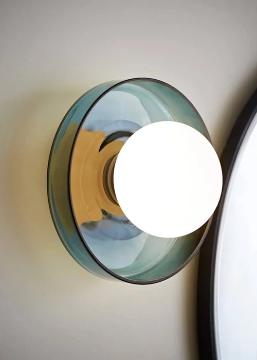 ValueLights Newbury Green Bathroom Wall Light Fitting Frosted Glass Shade IP44 - One Size Image 1