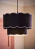 ValueLights Sloane Easy Fit Blue Ceiling Lampshade 2 Tier Scallop Shade - One Size Image 2