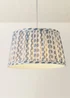 ValueLights Grange Small Easy Fit Blue Floral Pleated Lampshade - One Size Image 3
