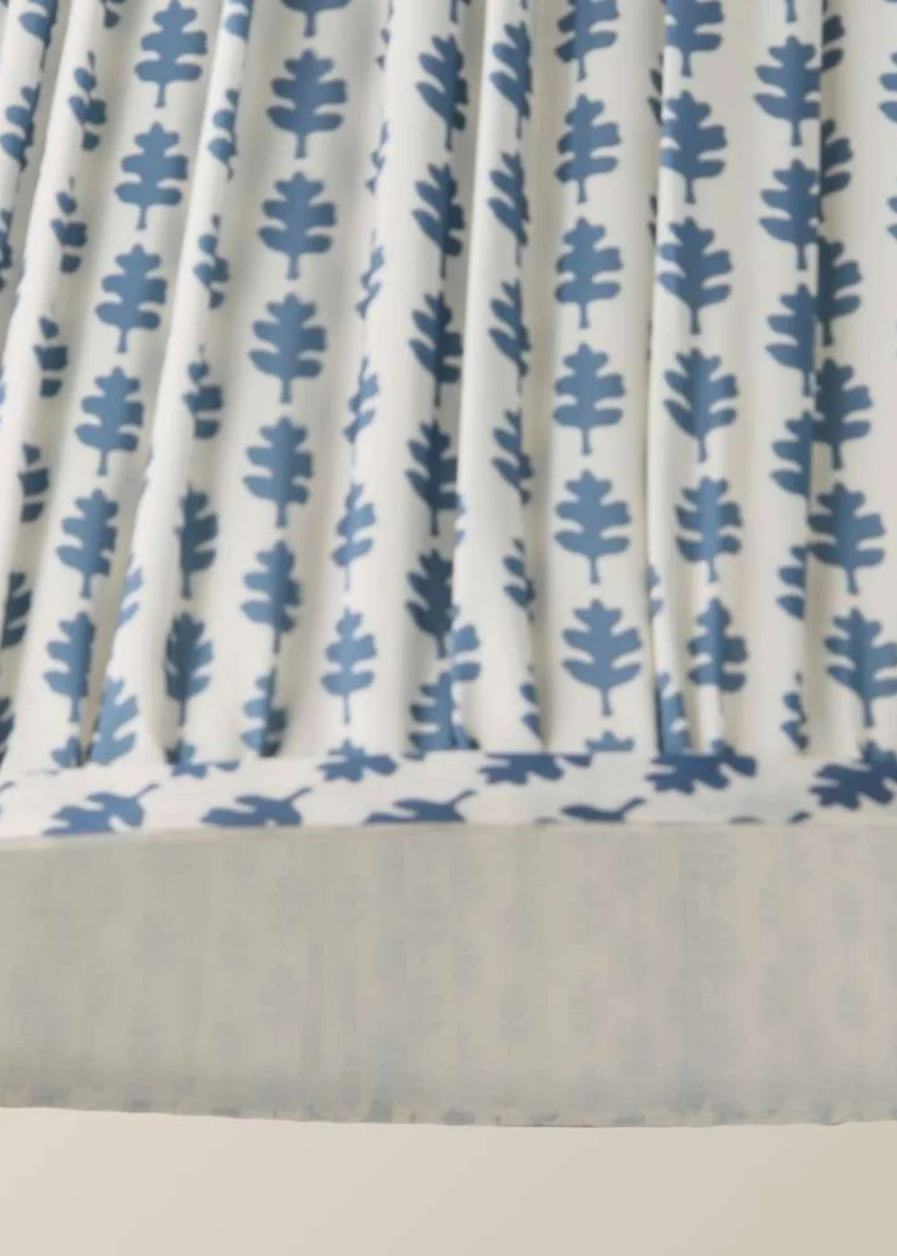 ValueLights Grange Large Easy Fit Blue Floral Pleated Lampshade - One Size Image 6