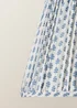 ValueLights Grange Large Easy Fit Blue Floral Pleated Lampshade - One Size Image 5
