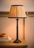 ValueLights Clara Black Candlestick Table Lamp with Linen Shade - One Size Image 2