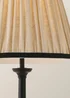 ValueLights Clara Black Candlestick Table Lamp with Linen Shade - One Size Image 5