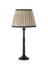ValueLights Clara Black Candlestick Table Lamp with Linen Shade - One Size Image 4