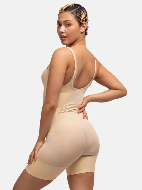Dorina Bodysuit Beige Seamless Open Bust - XS Image 2