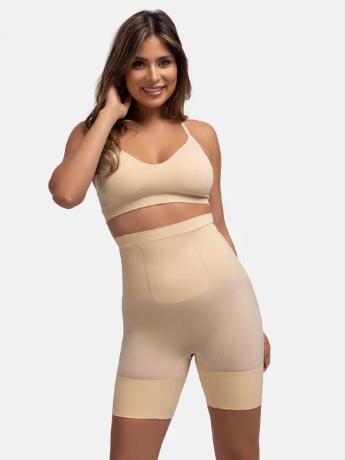 Dorina High Waist Short Beige Seamless - Extra Large Image 3