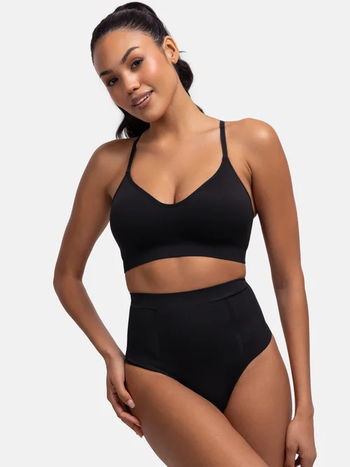 Dorina Mid Waist Thong Black - 2XL Image 3