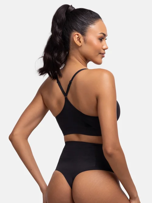 Dorina Mid Waist Thong Black - 2XL Image 2