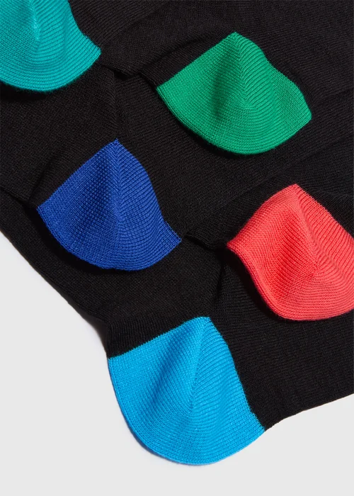 5 Pack Black Flexi Ankle Socks - Sizes 9-12 Image 2