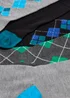 Flexi Top 5 Pack Multicolour Argyle Socks - Sizes 6 - 8.5 Image 2