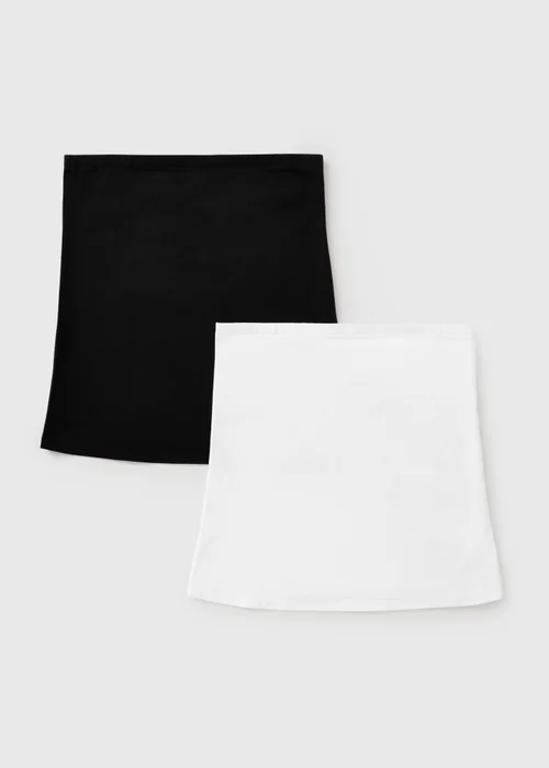 2 Pack Black & White Boob Tube Bandeau Tops - 10 Image 1