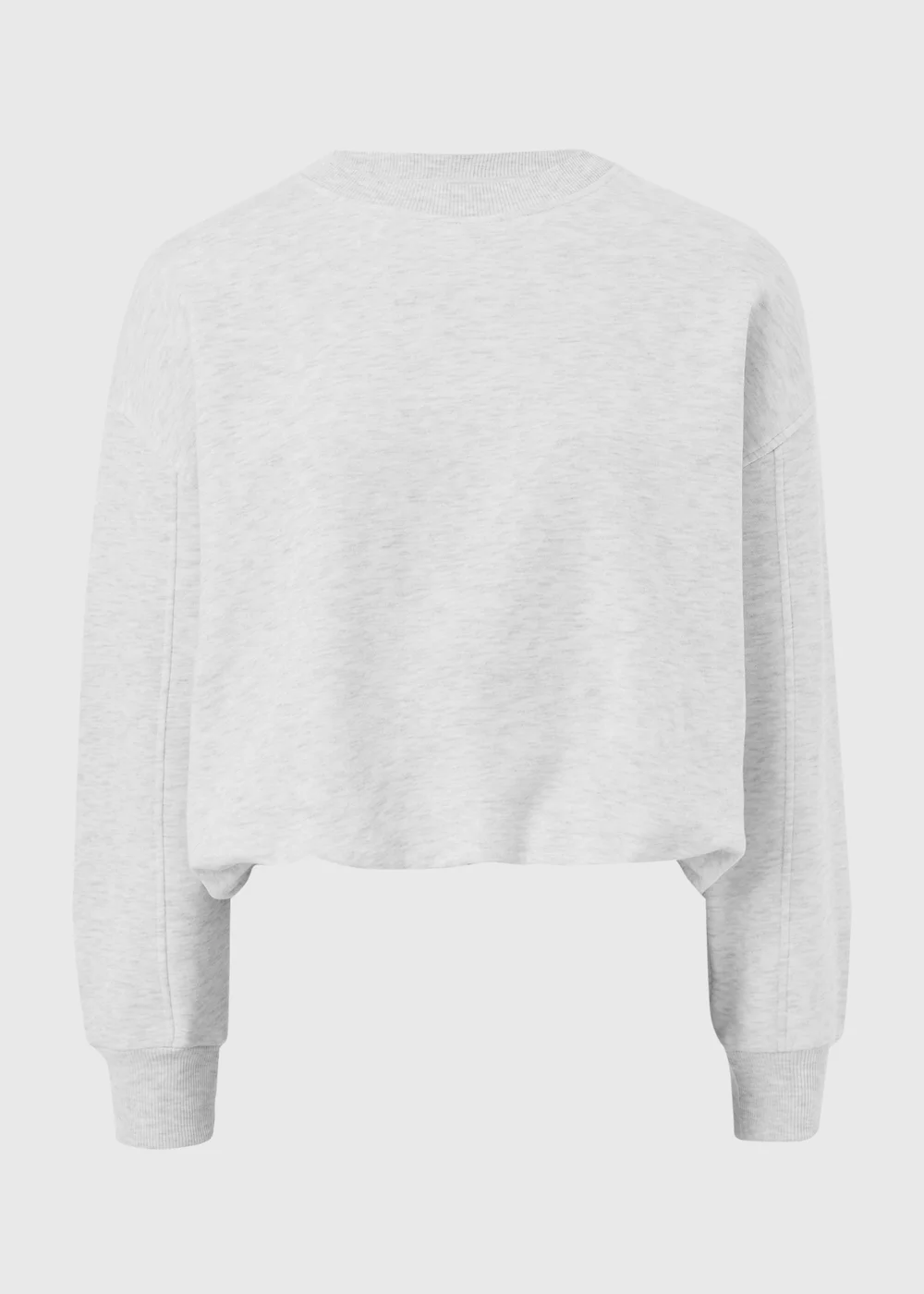 Grey Marl Bubble Hem Sweatshirt - Small Image 1