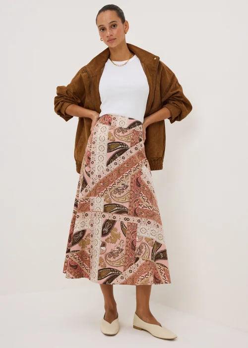 Pink Paisley Flared Midaxi Skirt - 28 Image 1
