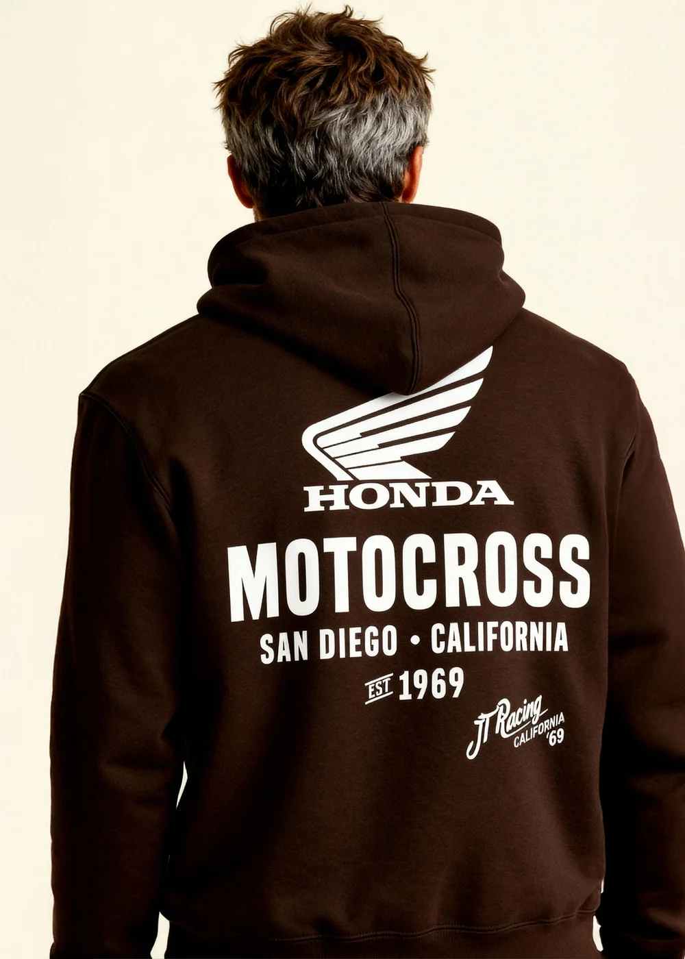 Honda Chocolate Motocross Hoodie - Large Image 1