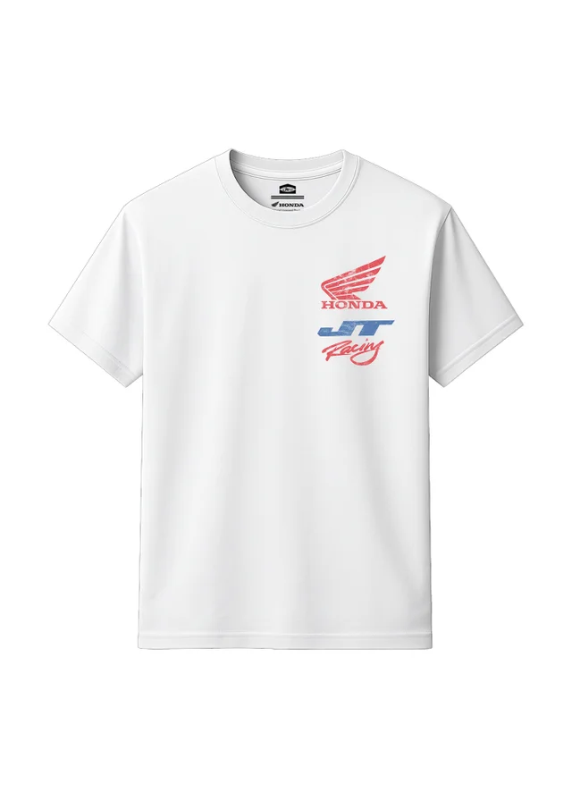 Honda White Logo Stack T-Shirt