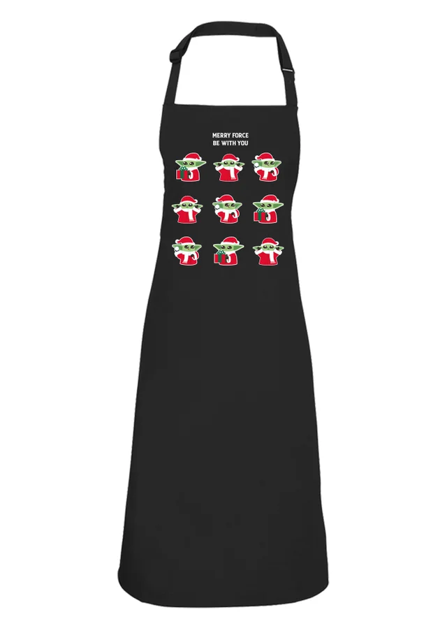 Spiral Galaxy Star Wars Mandalorian Merry Force Black Apron