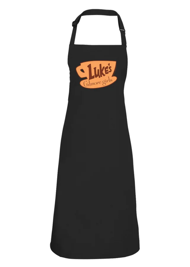 Spiral Galaxy Gilmore Girls Luke's Logo Black Apron