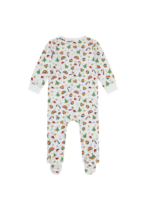 My Christmas Pyjamas White Christmas Full Of Pride Baby's One-Piece Matching Pyjama Sleepsuit (0m-18m) - 9 - 12 Months Image 2