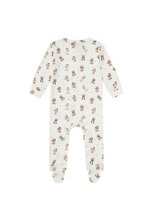 My Christmas Pyjamas Cream Santa Paws Baby's One-Piece Matching Pyjama Sleepsuit (0m-18m) - 0-3 months Image 2