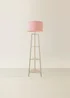 ValueLights Hiru Cream 3 Tier Shelf Floor Lamp with Blush Drum Shade - One Size Image 3