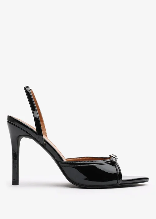 Where's That From Odette Black Patent Wide-Fit Slingback Heels - Size 7 Image 2