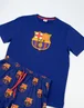 Vanilla Underground FC Barcelona Logo Black Short Sleeve Long Leg Pyjama Set - XXL Image 5