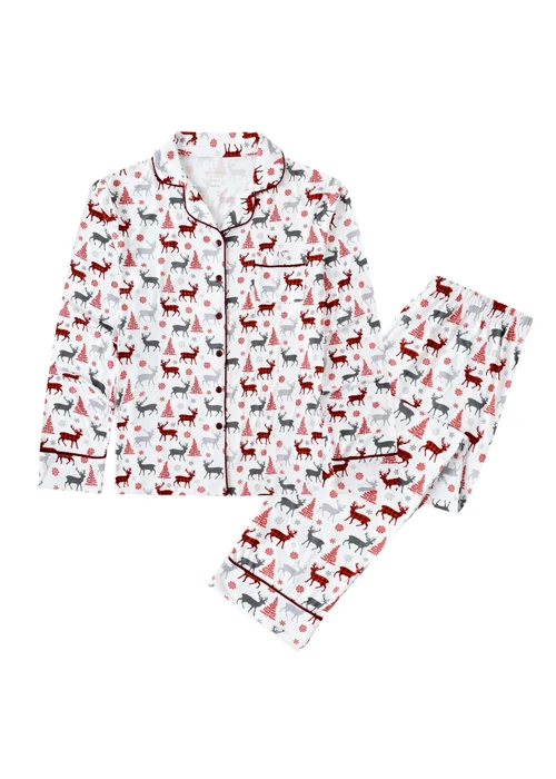 My Christmas Pyjamas White Christmas Kisses Two-Piece Long Matching Pyjama Set - XL Image 1