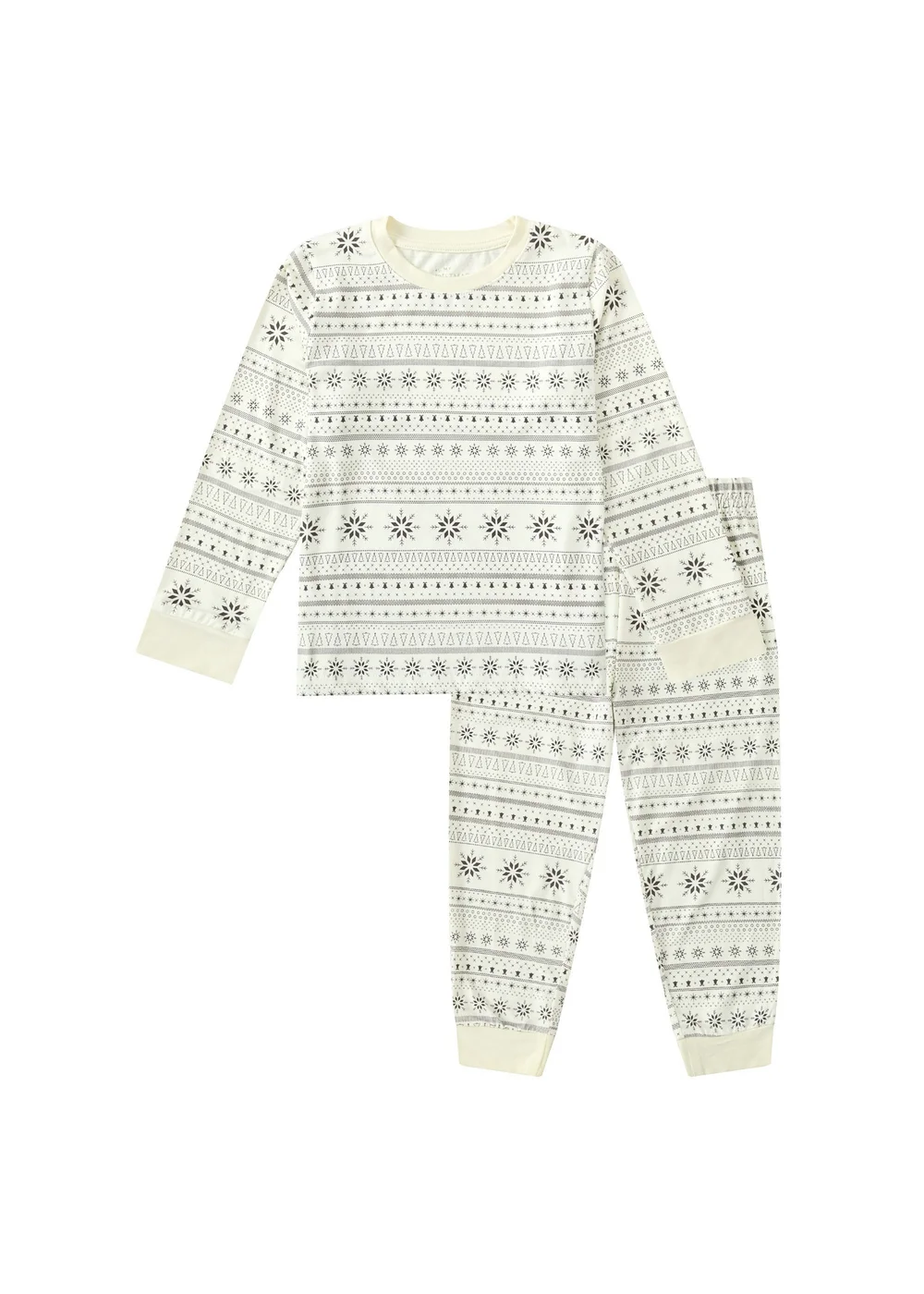 My Christmas Pyjamas Cream Snow White Children's Two-Piece Long Matching Pyjama Set (18m-14yrs) - 18 - 24 Months Image 2