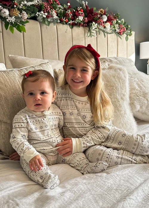 My Christmas Pyjamas Cream Snow White Children's Two-Piece Long Matching Pyjama Set (18m-14yrs) - 18 - 24 Months Image 1