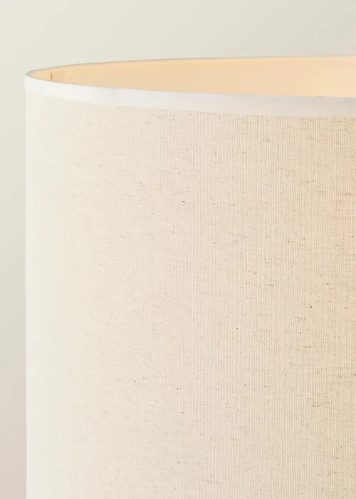 ValueLights Hiru Black 3 Tier Shelf Floor Lamp with White Trim Linen Shade - One Size Image 4