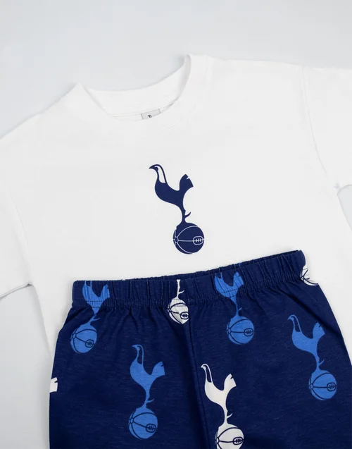 Vanilla Underground Tottenham Hotspur Logo Kids Short Sleeve Long Leg Pyjama Set (18mnths - 14 yrs) - Age 7-8 Years Image 4
