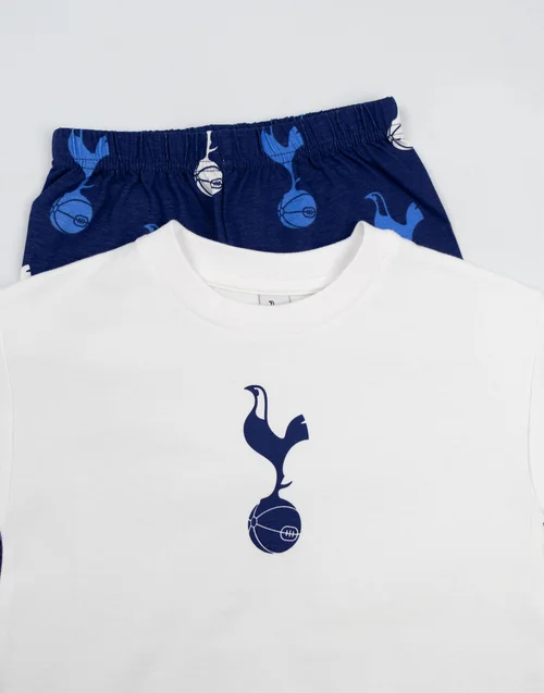 Vanilla Underground Tottenham Hotspur Logo Kids Short Sleeve Long Leg Pyjama Set (18mnths - 14 yrs) - Age 7-8 Years Image 3