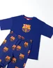 Vanilla Underground FC Barcelona Logo Black Short Sleeve Long Leg Pyjama Set (18mnths - 14 yrs) - Age 7-8 Years Image 4