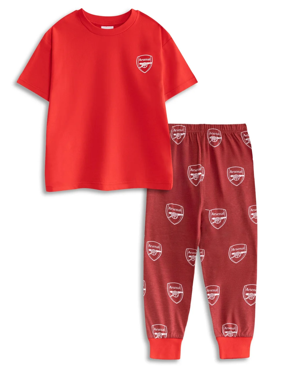 Vanilla Underground Arsenal Logo Red Kids Short Sleeve Long Leg Pyjama Set (18mnths - 14 yrs) - Age 2-3 Years Image 1