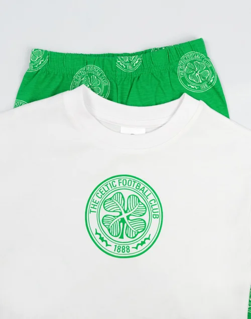 Vanilla Underground Celtic Logo Kids Green Short Sleeve Long Leg Pyjama Set (18mnths - 14 yrs) - Age 7-8 Years Image 3