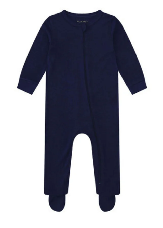 Pyjamily Sapphire Blue Midnight Jewel Baby's One-Piece Matching Pyjama Sleepsuit (0m-18m)