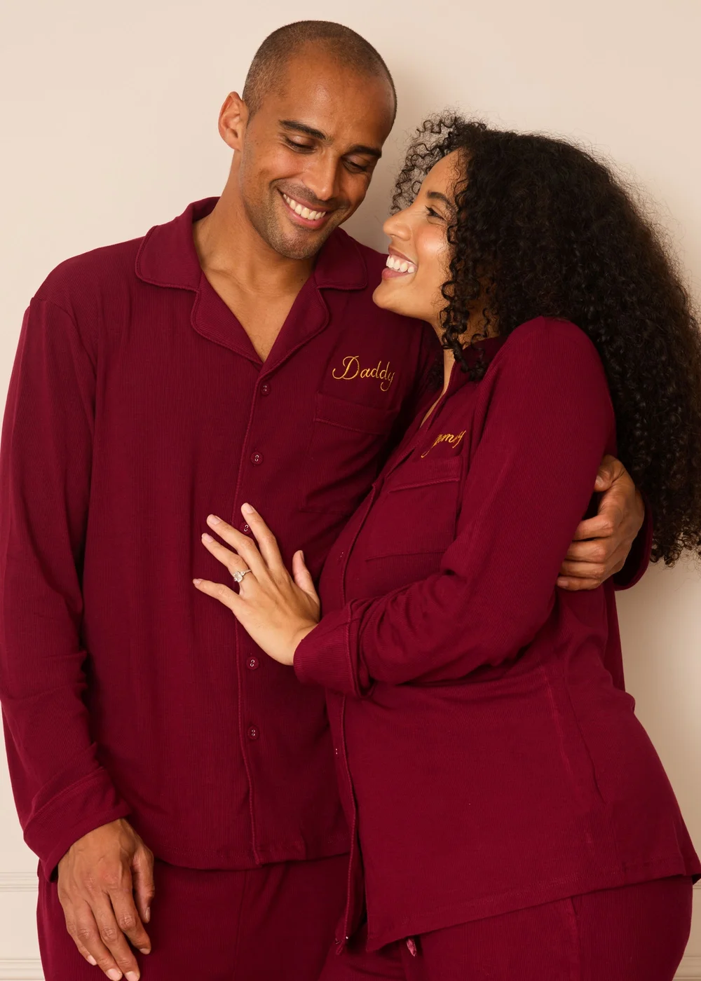 Pyjamily Rich Burgundy Midnight Jewel Men's Two-Piece Long Matching Pyjama Set - XL Image 4