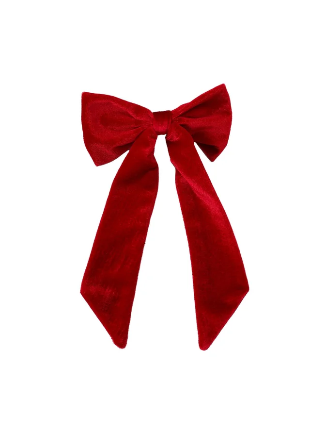 My Christmas Pyjamas Red Velvet Rouge Child Matching Hair Bow