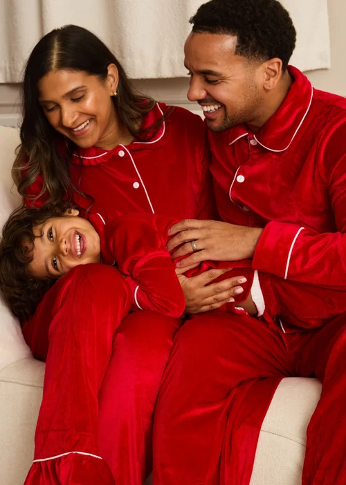 My Christmas Pyjamas Red Velvet Rouge Two-Piece Long Matching Pyjama Set - 10-12 Image 3