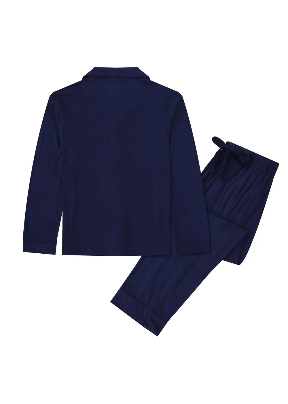 Pyjamily Sapphire Blue Midnight Jewel Men's Two-Piece Long Matching Pyjama Set - L Image 2